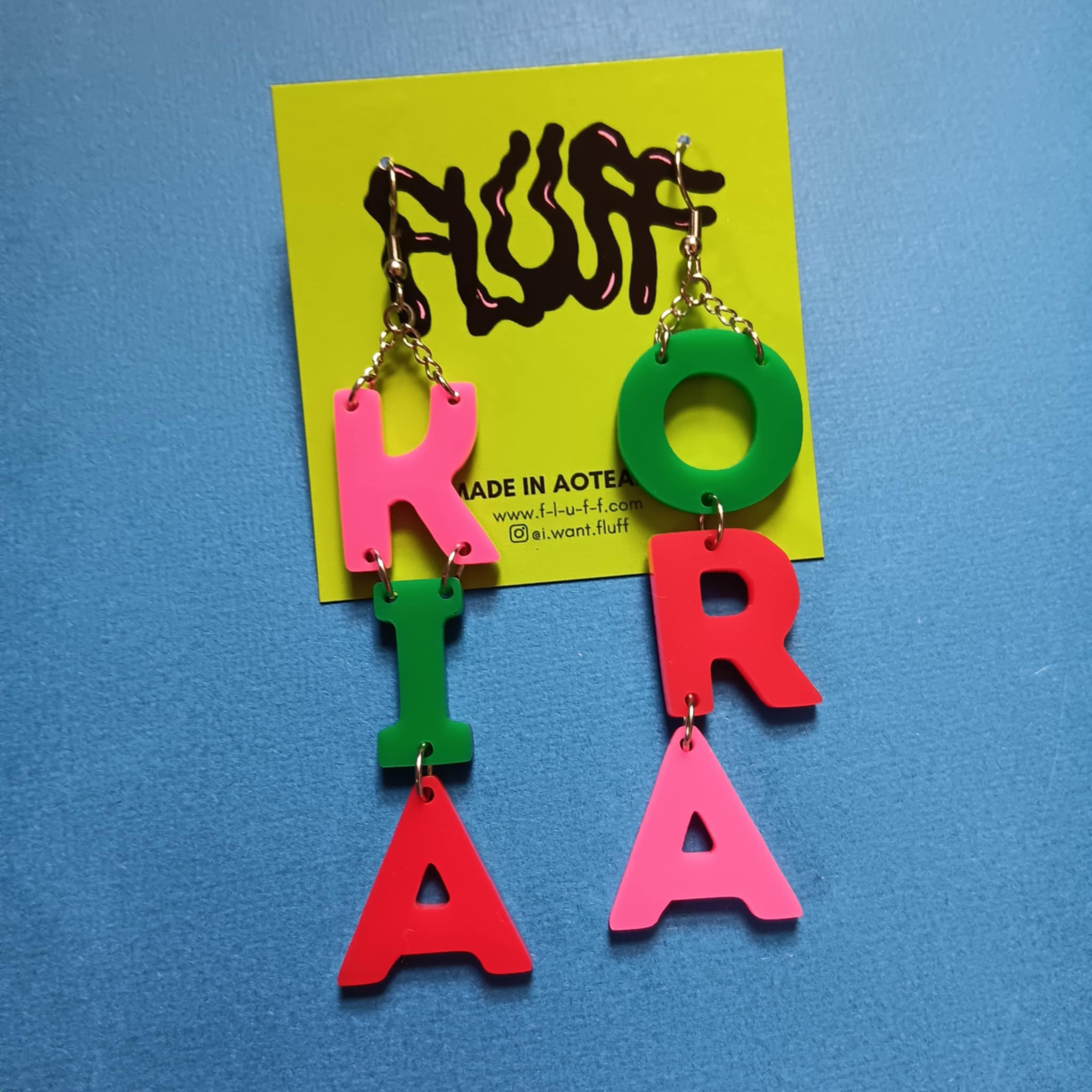 *FUNDRAISER COLLECTION* - BIG KIA ORA - MULTI COLOUR EARRINGS I
