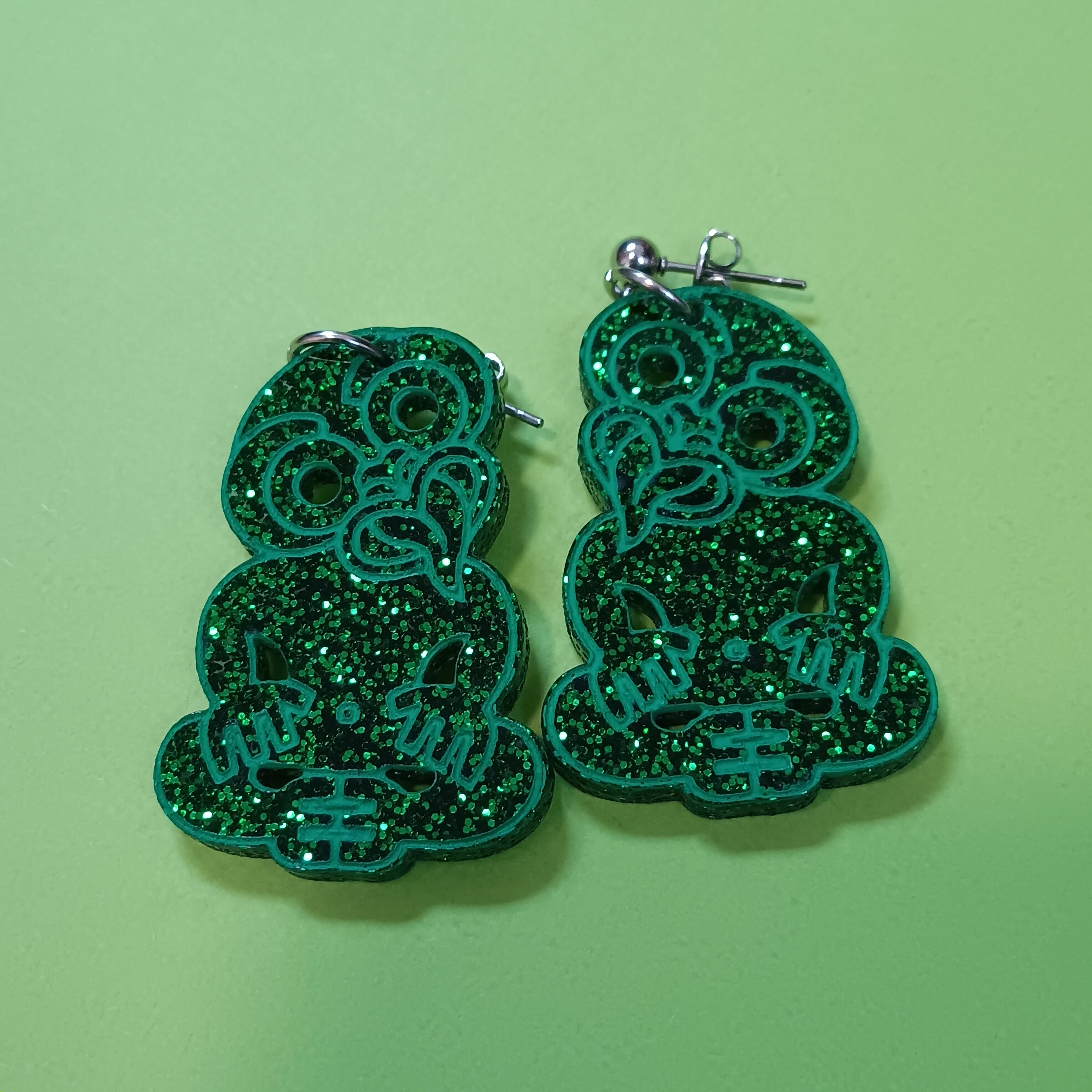 *FUNDRAISER COLLECTION* MINI TIKI EARRINGS - MARBLE & GLITTER
