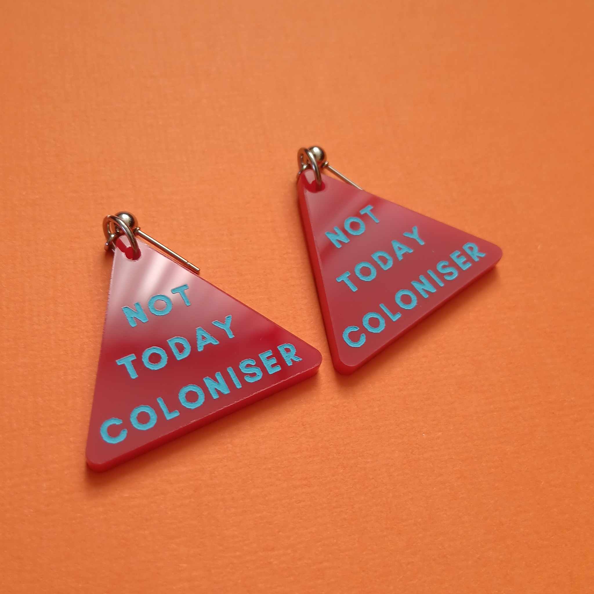 NOT TODAY COLONISER MINI STUD EARRINGS