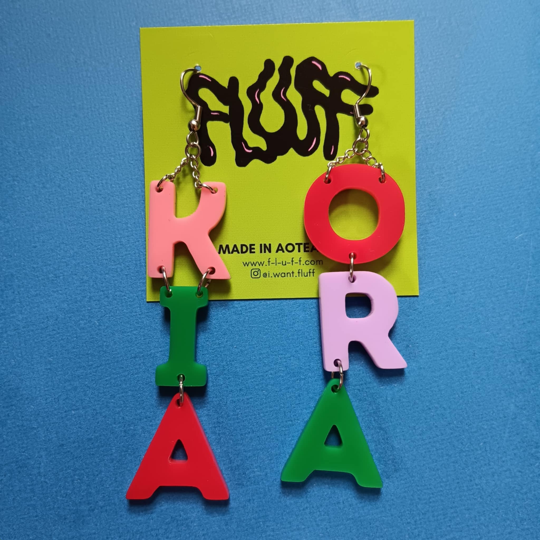 *FUNDRAISER COLLECTION* - BIG KIA ORA - MULTI COLOUR EARRINGS I